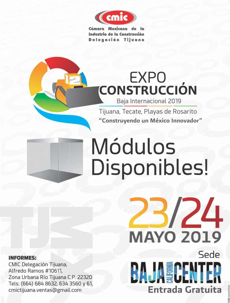 Expo Construccion Baja Internacional, del 23 al 24 de Mayo 2019 en Baja California Center