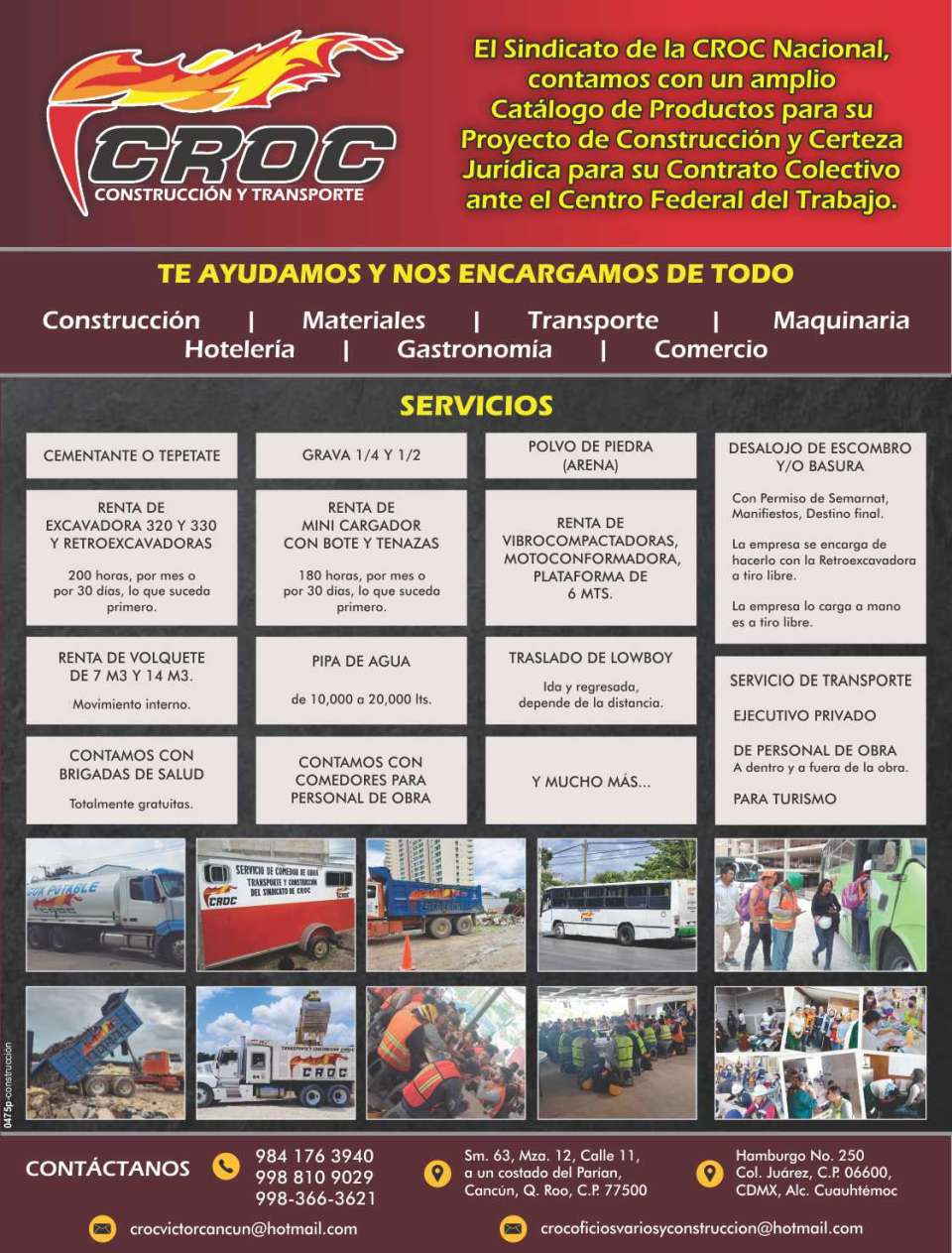 At the National CROC union, we have a wide catalog of products for your construction project and legal certainty for your collective agreement with the Federal Labor Center. At the National CROC union, we have a wide catalog of products for your construction project and legal certainty for your collective agreement with the Federal Labor Center.
