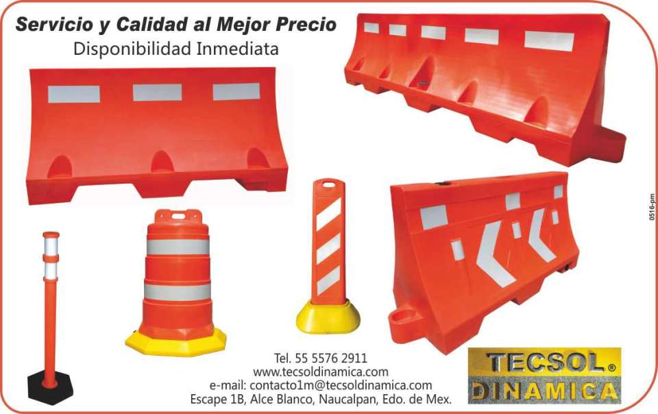 Barreras vehiculares de control, Conos viales, Señalamientos viales, Seguridad vial, Traficonos, Trafitambos, Poste Alineador, barricadas, ideales para obras viales, vialidades peatonales