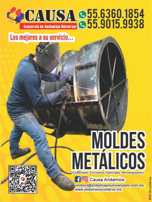 Andamios de alta resistencia, Andamios Standard, Multidireccional 360º, Moldes en placa, Moños y Cuñas, Tubo y Junta, Pies derechos, Sonotubo, Cimbra metalica, Hamacas, Plataformas elevadoras.