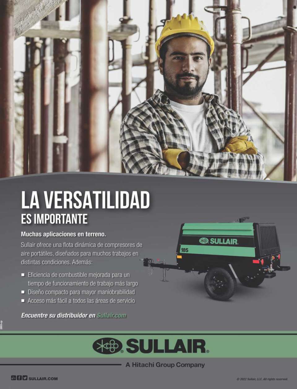 Sullair portable screw compressors are developed expertly to offer superior accessibility, providing maximum performance for the work entrusted. Sullair portable screw compressors are developed expertly to offer superior accessibility, providing maximum performance for the work entrusted.