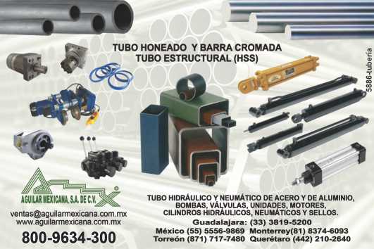 Honeado tube and chrome bar, structural tube HSS, hydraulic and pneumatic tube of steel and aluminum, pumps, valves, units, engines, hydraulic cylinders, tires and seals Honeado tube and chrome bar, structural tube HSS, hydraulic and pneumatic tube of steel and aluminum, pumps, valves, units, engines, hydraulic cylinders, tires and seals