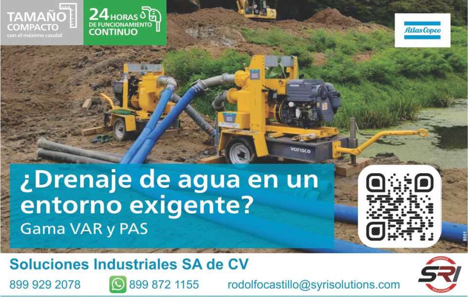 Draining water in a demanding environment? VAR and PAS range. Atlas Copco water pumps. Draining water in a demanding environment? VAR and PAS range. Atlas Copco water pumps.