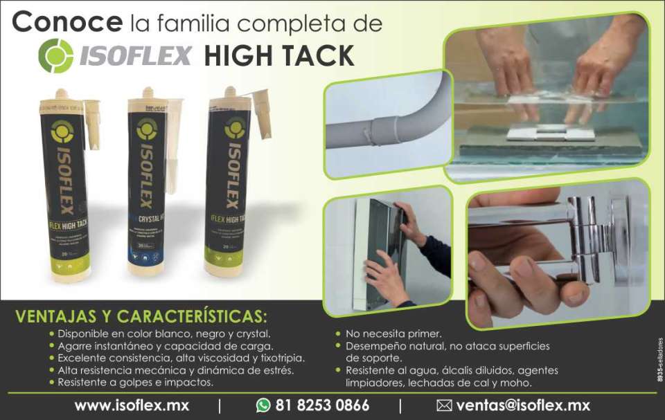 Isoflex Sealants, Available in white, black and crystal, instant grip and load capacity, excellent consistency, shock resistant, no primer needed, water resistant Isoflex Sealants, Available in white, black and crystal, instant grip and load capacity, excellent consistency, shock resistant, no primer needed, water resistant