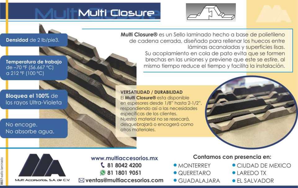 Laminated seal made from closed-chain polyethylene, designed to fill gaps between corrugated sheets and smooth surfaces. Versatility and durability Laminated seal made from closed-chain polyethylene, designed to fill gaps between corrugated sheets and smooth surfaces. Versatility and durability