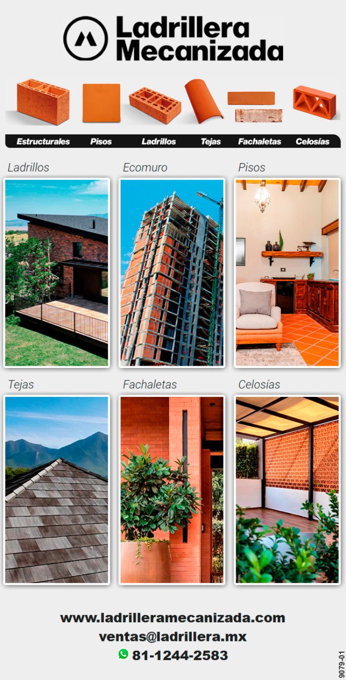 La mas grande productora y exportadora de productos 100% de barro natural en Mexico. - Ladrillos - Ecomuro - Pisos - Tejas - Fachaletas - Celosias